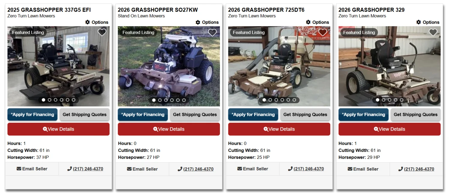 Grasshopper Mowers - In Stock Inventory - Local Near Me
