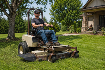 Grasshopper mower delivering professional-grade performance on a residential lawn